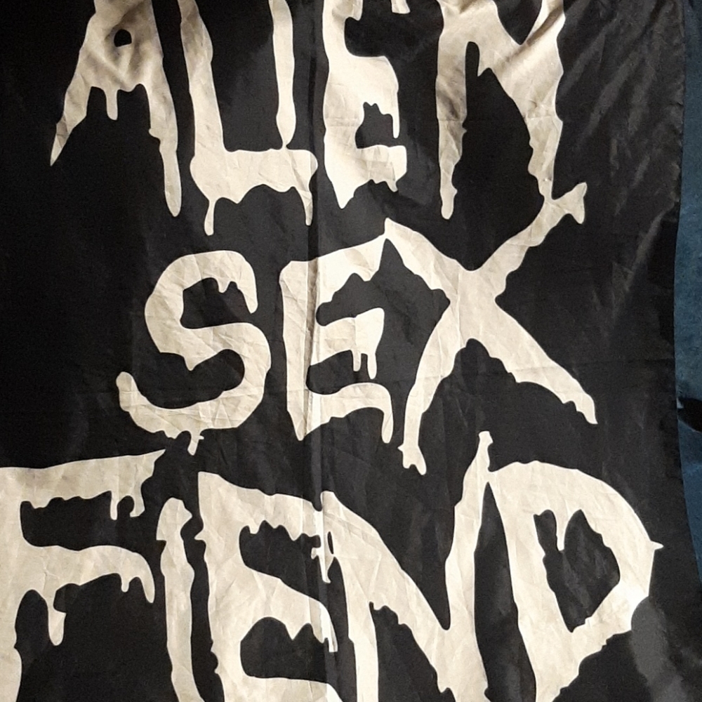 Alien Sex Fiend logo silk tapestry